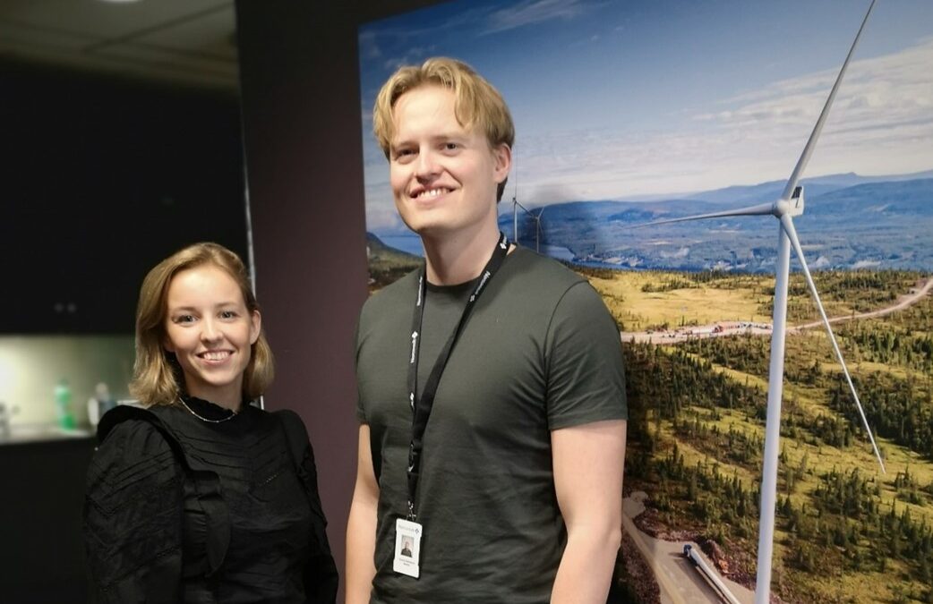 Image of our two new colleagues. Marthe Sofie to the left and Eivind to the right.